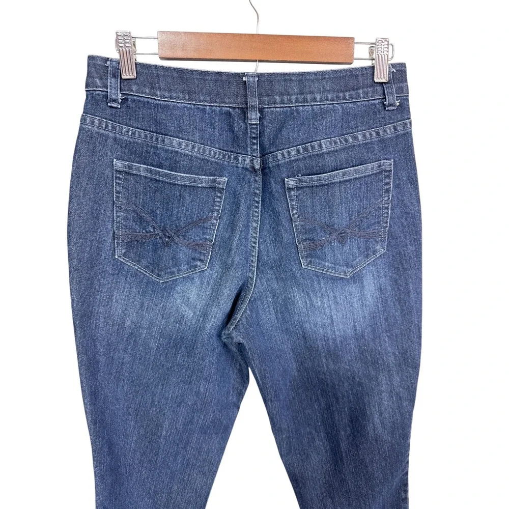 Christopher & Banks 6 Blue Capri Jeans Women's High Rise Stretch Denim